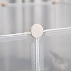 Modular Playpen for Rabbits, Puppies and Small Animals in Metal and PP, 12 Panels 35x45cm White