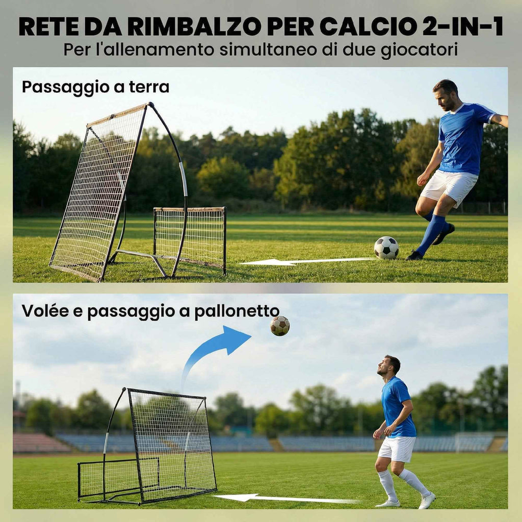 SPORTNOW 2-in-1 Portable Rebounder, Double Sided and Foldable