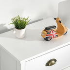 Chest of Drawers with 5 Colourful Drawers, Tall and Space-Saving Dresser, Multi-Coloured Blue