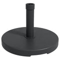 15kg Round Umbrella Base for Ø24-38mm Poles, Plastic and Concrete, Ø46.5 cm, Black