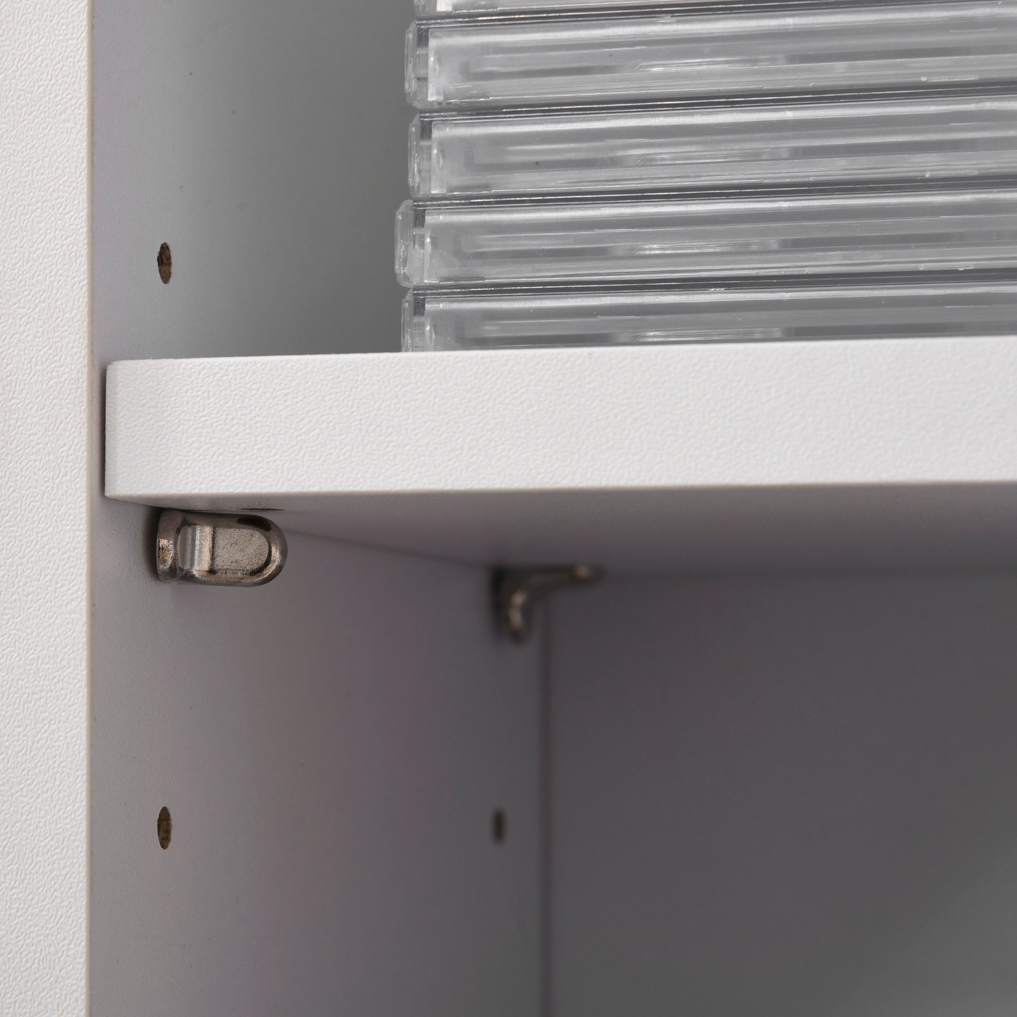 Set of 2 Bookcases CD and DVD Storage Shelf with 12 Shelves for 204 CDs, Wooden, 21x22.5x88.5 cm, White