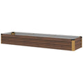 Outsunny 405L Open Bottom Metal Raised Planter, 240x60x30cm, Dark Wood Color