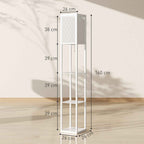 HOMCOM 2-in-1 Modern Floor Lamp with 3 Shelves, E27 Socket, 26 x 26 x 160 cm, White