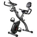 SPORTNOW Magnetic Exercise Bike with 8-Level Resistance, LCD Display and Bluetooth App, in Black Q195 Steel
