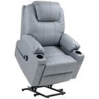 Lift Chair Reclining up to 135° with 8 Massage Points, Remote Control and Footrest, 88x99x106 cm, Grey