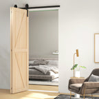 Black Carbon Steel Folding Sliding Door Kit 122x0.5x4cm