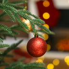 210cm Fireproof Artificial Christmas Tree with 2942 Realistic Branches and Foldable Metal Base