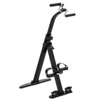 SPORTNOW Folding Leg and Arm Rehabilitation Bike, LCD Screen and Adjustable Handlebar Height, Black