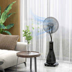 Misting Fan with 3L Tank, 3 Modes and 3 Speeds, 44.5x38.5x120 cm, Black