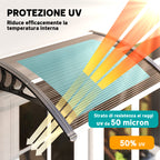 Outsunny Waterproof and Anti-UV Outdoor Canopy, in PC, PP and Aluminum, 75x100x23 cm, Brown and Black