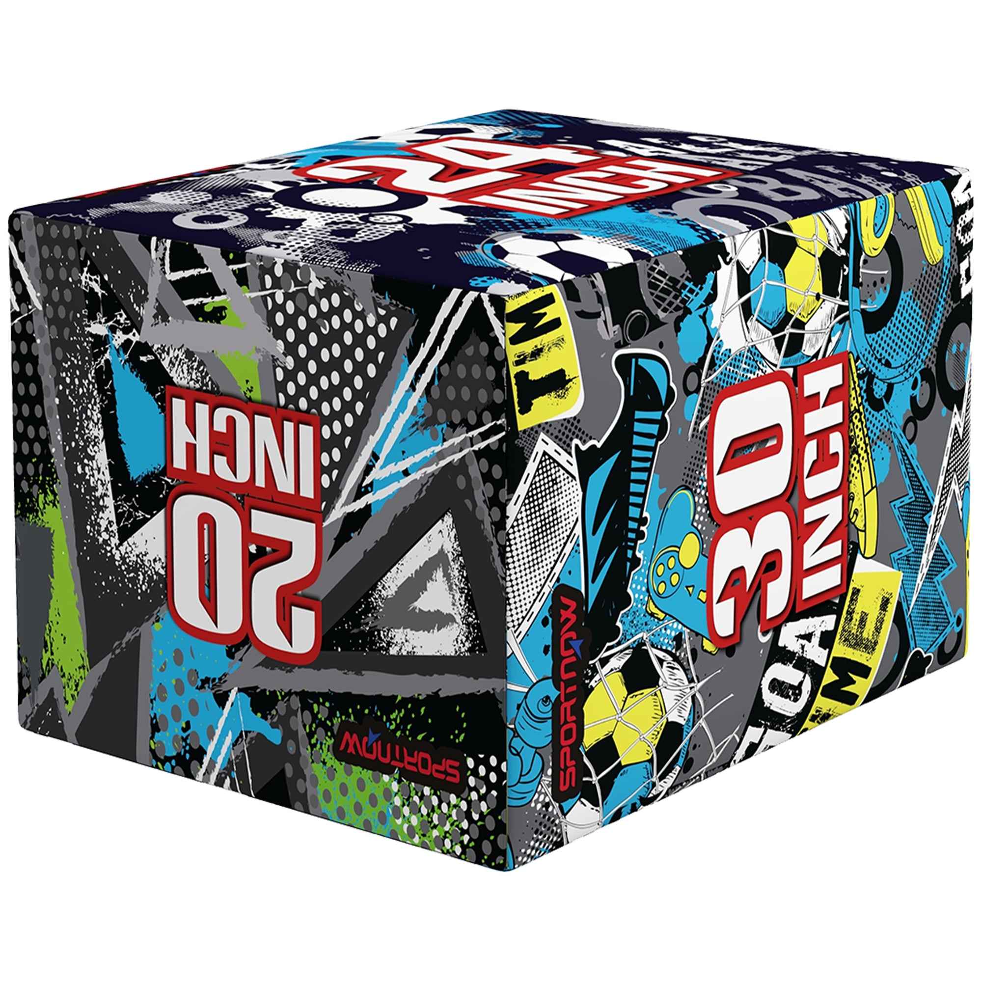 SPORTNOW Plyo Box 3 Heights Non-Slip Jumping Box for Home and Gym, 76x61x51cm, Multicolor