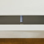 Bedside Table with Built-in RGB LED Light with 2 Drawers, 4 Light Modes and 16 Colors, Chipboard, 60x39x47cm, White