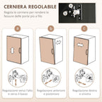 HOMCOM Wooden Kitchen Pantry Cabinet with 5 Adjustable Shelves and 4 Doors, 60x30x170.5 cm, Black