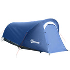Camping Tent in Polyester and Oxford Fabric with Internal Hook and Mesh Windows, 265x140x95 cm