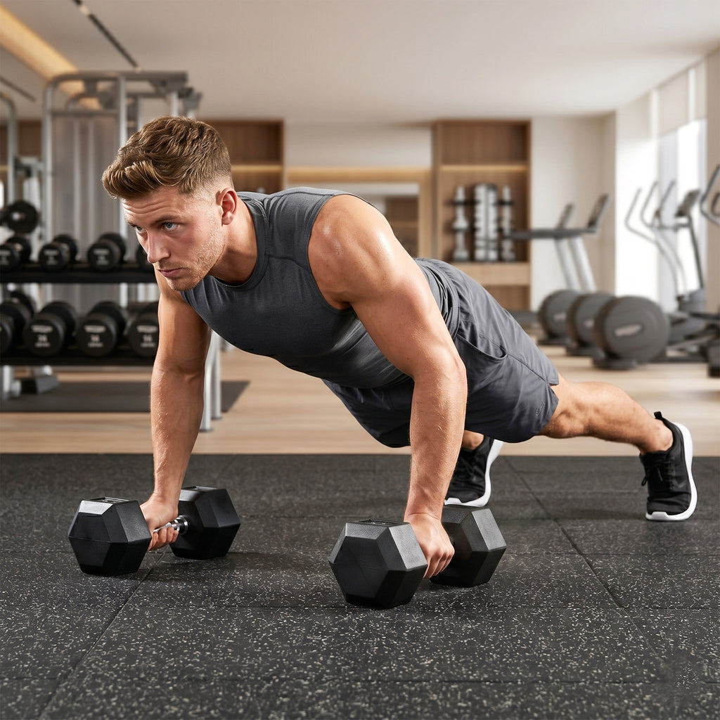 HOMCOM 2 x 8 kg Dumbbell Set with Non-Slip Grip for Home Fitness Strength Training, Black