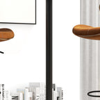 Homcom tall table from modern round bar with steel base and mdf top, Ø70x102cm, black - Borgè