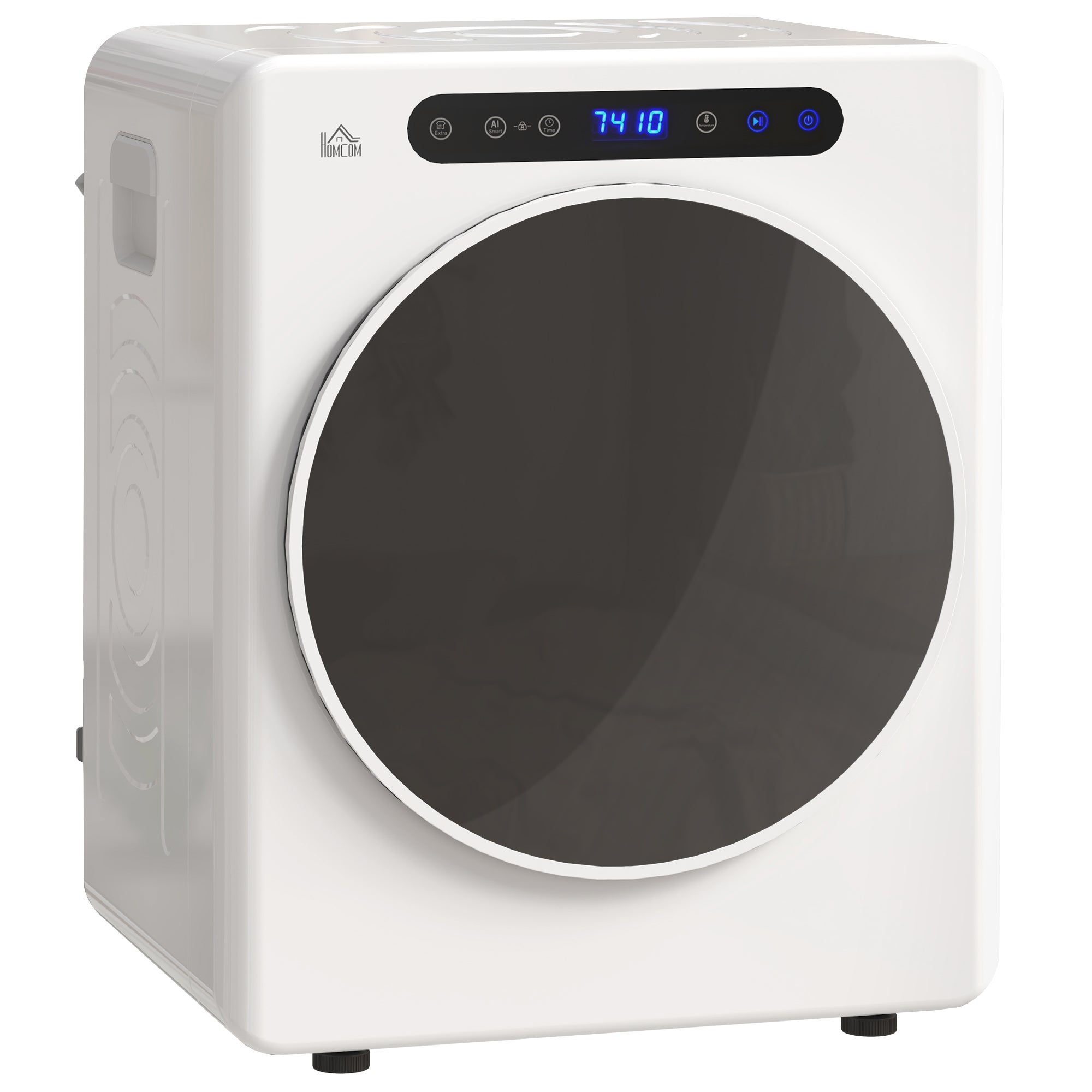 HOMCOM 1000W Mini Electric Dryer, 3kg Capacity, LED Display, 49x43x61cm, White