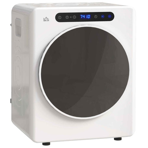 HOMCOM 1000W Mini Electric Dryer, 3kg Capacity, LED Display, 49x43x61cm, White