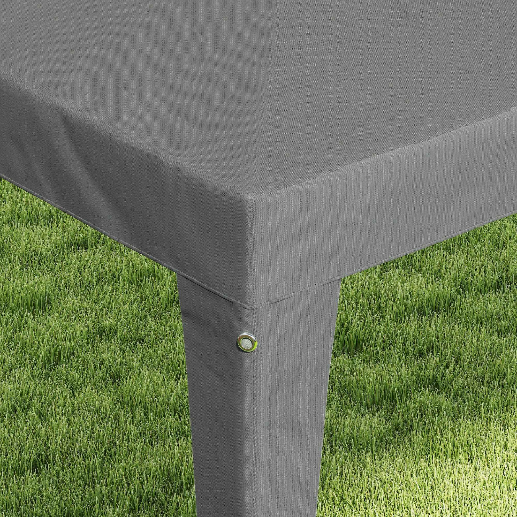 Outsunny 3x3m Folding and Portable Garden Gazebo for Parties with UV Protection Cover, Grey