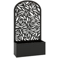 Outsunny Arched Trellis Planter with Drainage Holes, Metal, 61x23x113 cm, Black