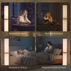 HOMCOM Floor Lamp with Remote Control and 3000-6000K Temperature Adjustment, Fabric Lampshade, Ø20x135 cm, Beige