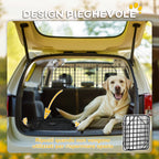 Universal Dog Car Gate Divider with Adjustable and Foldable Width, 93-150x42cm, Black