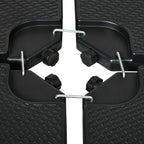 Parasol Base set of 4 Stackable Pieces with Integrated Handles, in HDPE, 99.7x99.7x8.3 cm, Black