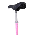 Folding Electric Scooter with Saddle, 2 Wheels and Adjustable Handlebar, Children 7-12 Years, 75x37x98cm, Pink