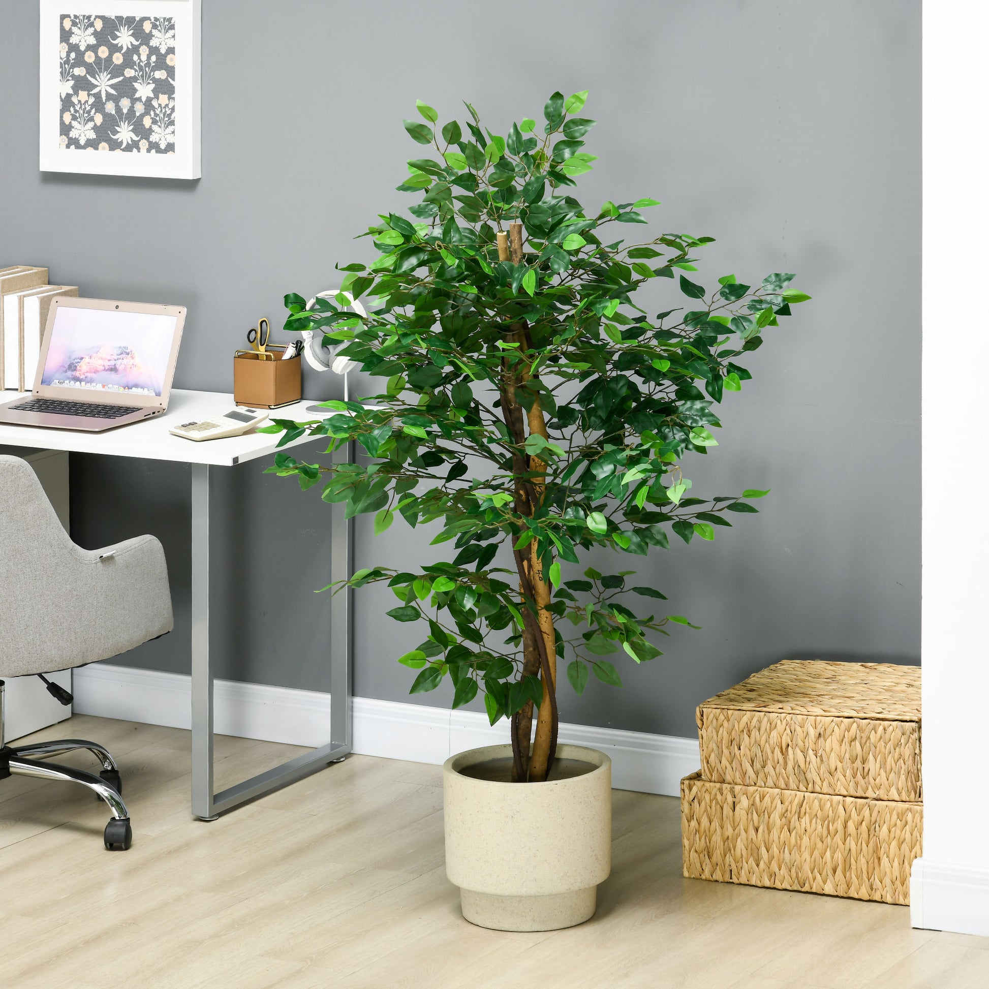 Artificial Ficus Plant 150cm tall for indoors and outdoors with pot included - Borgè