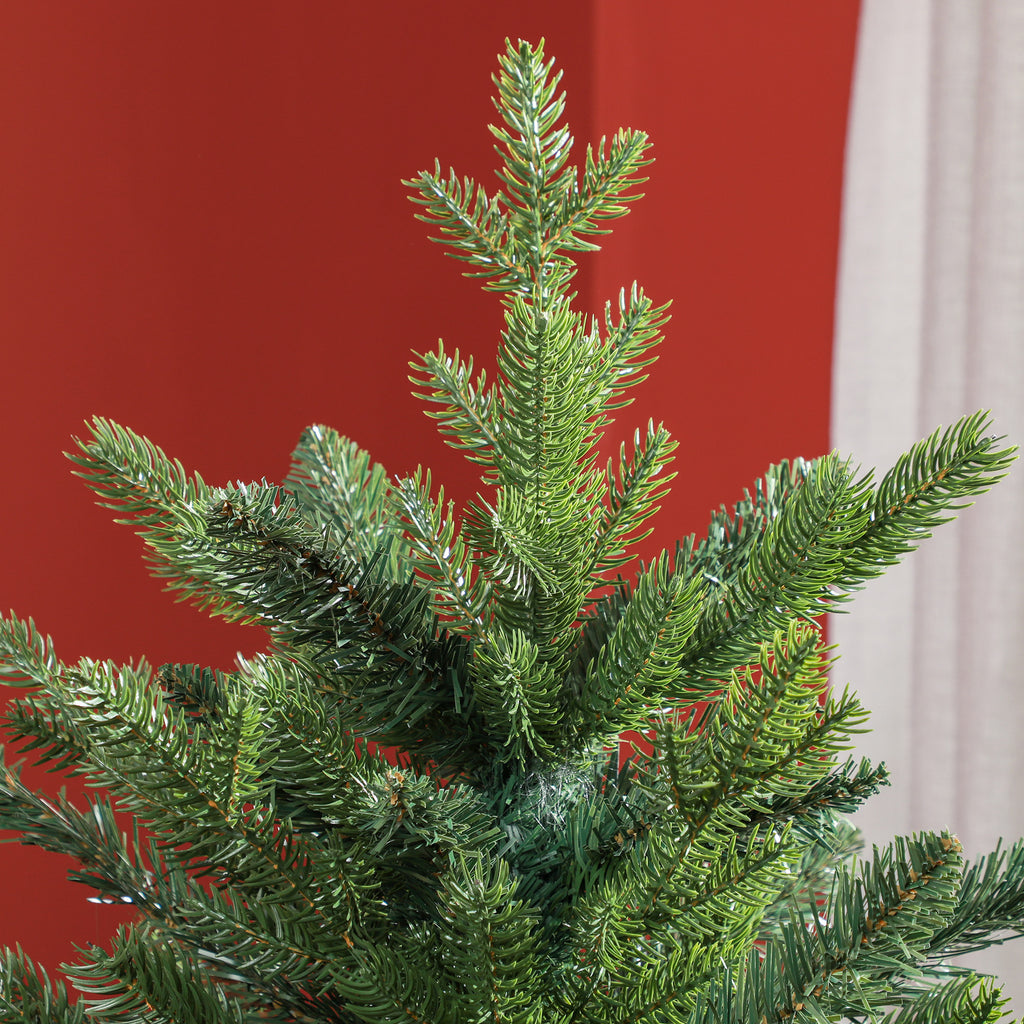 210cm Green Plastic Christmas Tree with Metal Base and 2445 Fireproof Branches
