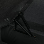 Linen-Effect Corner Sofa Bed with Retractable Storage Compartment, 192x148x86 cm, Anthracite Grey