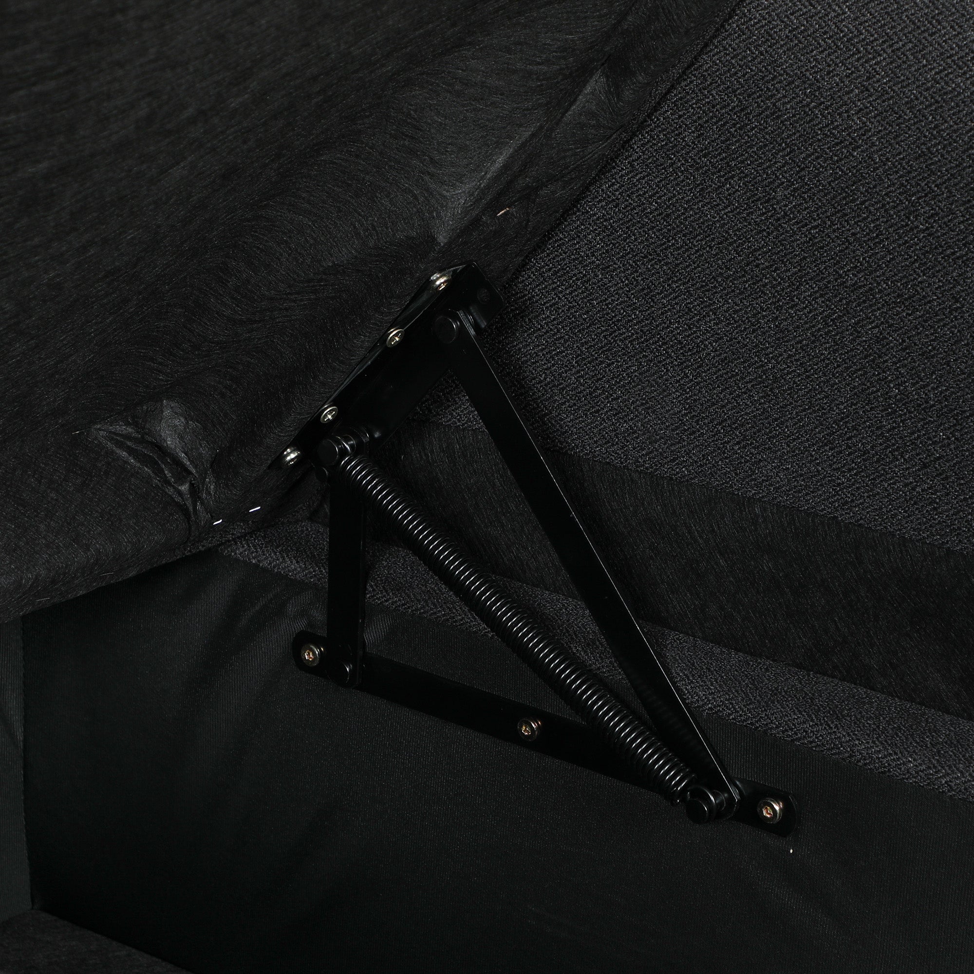 Linen-Effect Corner Sofa Bed with Retractable Storage Compartment, 192x148x86 cm, Anthracite Grey