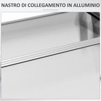 Outsunny Canopy in Polycarbonate and Aluminum for Balconies, Windows and Doors, 303x96x27 cm, Black and Transparent - Borgè