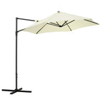 Cantilever Garden Umbrella 2.6x2.5 m with 360° Rotation and Crank, Beige