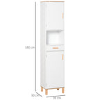 Kleankin Mobile Salvatius Wooden Wooden Bathroom, Column Mobile With Cabinets And Drawer 39x30x180cm - Borgè