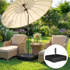 Outsunny Sand Fillable Umbrella Base 80kg/Wet Sand 90kg, for Ø48mm Poles, Black