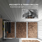 Outsunny Garden Shed for Tools in Steel with Lockable Door, 161x95x163/181cm, Gray - Borgè