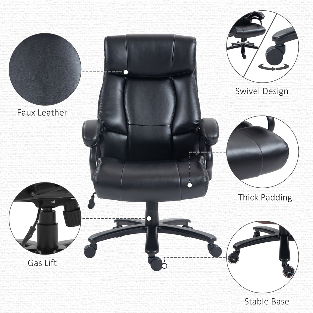 View of office armchair massage and heated with 2 massage points and 8 programs, black - Borgè
