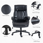 View of office armchair massage and heated with 2 massage points and 8 programs, black - Borgè
