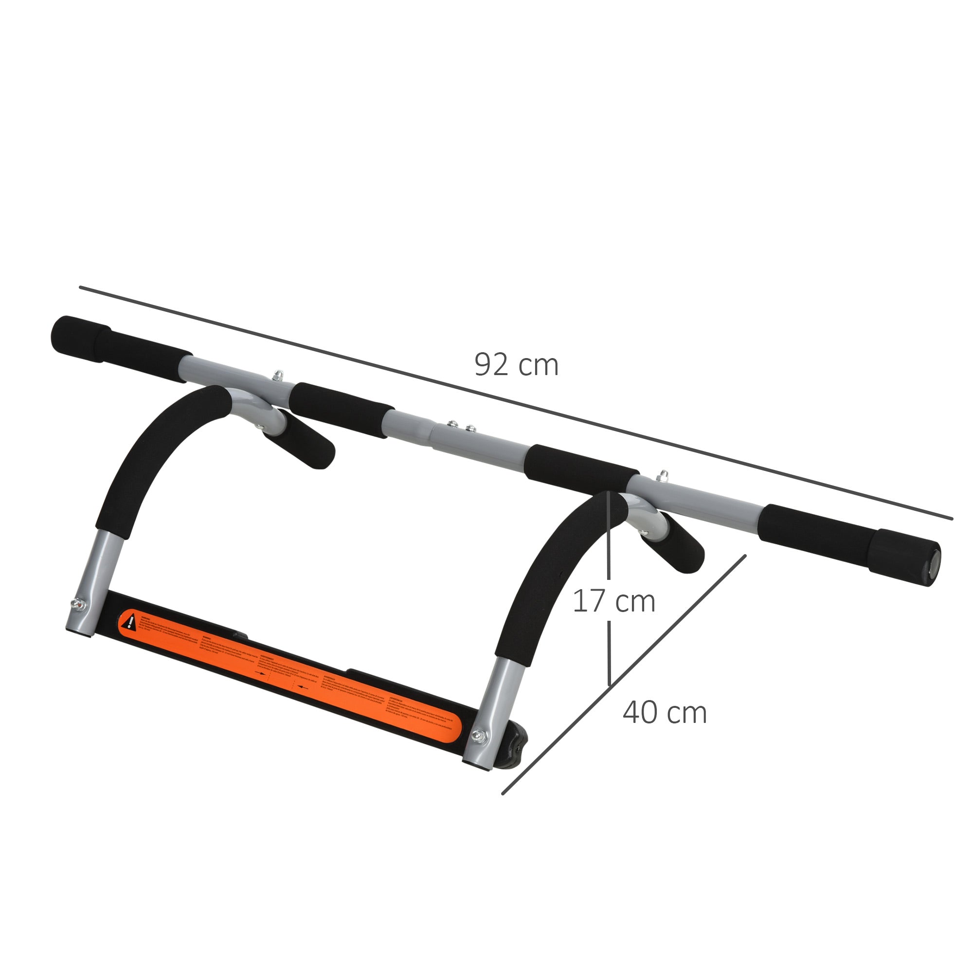 Door-Mounted Pull-Up Bar, Screw-Free Installation and Steel Tube Frame, Max. Weight: 110 kg