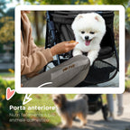 Foldable Dog Stroller with Safety Leash and Basket, Black
