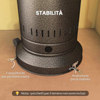 Outdoor Heater with Automatic Shut-Off and Wheels, 82x82x223 cm, Dark Brown