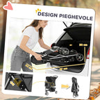 PawHut Folding Dog Stroller with Cup Holder and Basket, 77x44x102 cm, Charcoal Grey