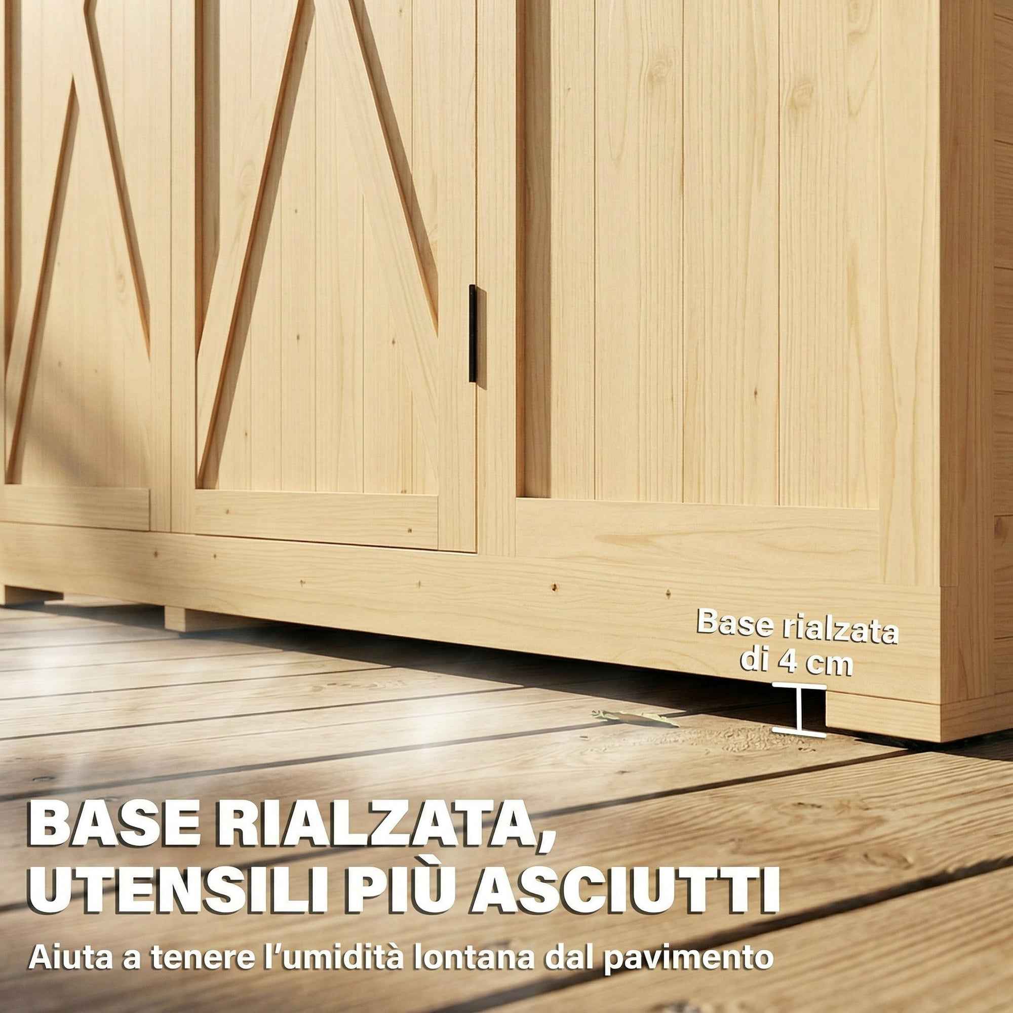 Outsunny Walk-in Garden Shed with Floor and 4 Windows