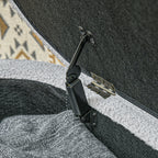 Teddy Fabric Bed End Bench with Storage Compartment, 116x41x40.5cm, Light Grey