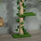 Cat Tree with Adjustable Tension Rod, 202-242 cm, Ceiling Mount, Green