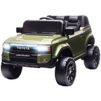 Toyota Land Cruiser 12V Electric Ride-On Toy Car with Remote Control, Ages 3-8, Green