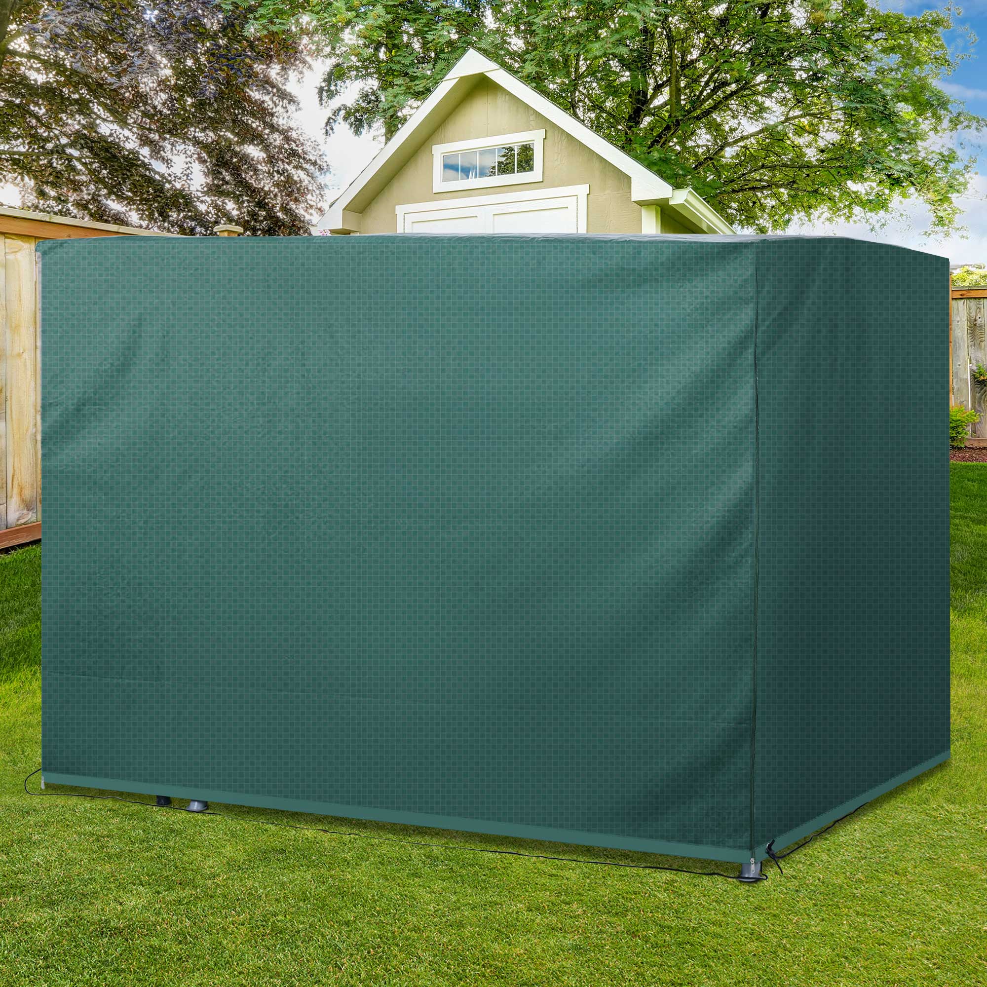 Garden Swing Cover Waterproof Anti-UV Anti-Mold with PE Fixing 215x155x150cm Green