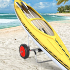 Folding Beach Trolley for Kayak and Canoe with Bumper, in Aluminum and NBR, 70x40x42 cm