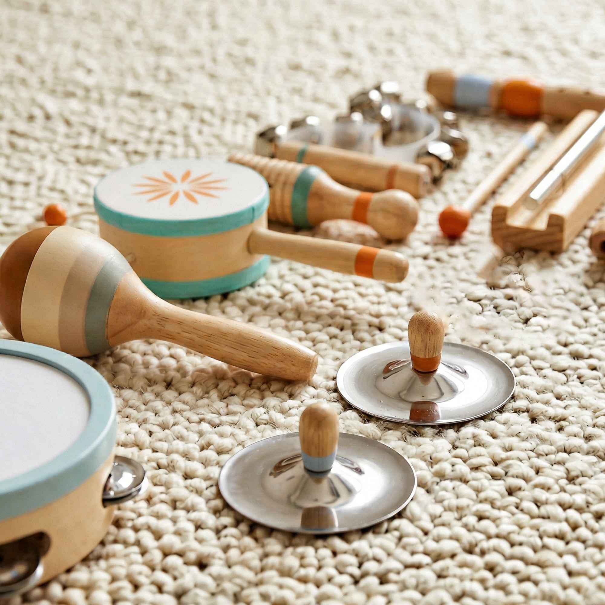 Kids Musical Instruments, Montessori Wooden Percussion Set
